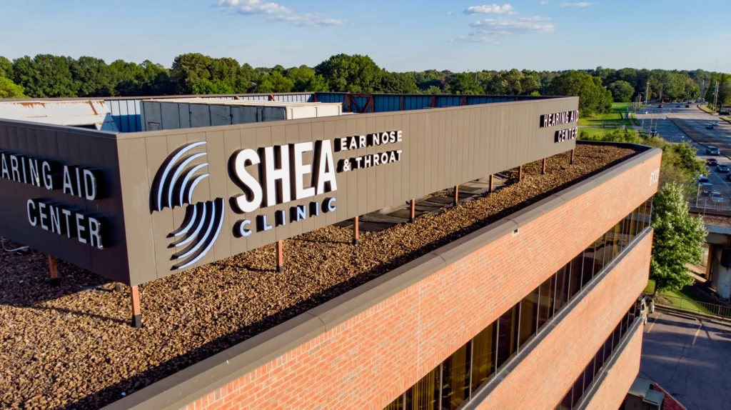 Shea Hearing AId Center Sign on Building